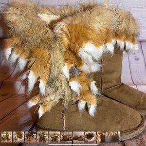❤️ Boho Faux Suede BOOTS with Faux Fur Trim